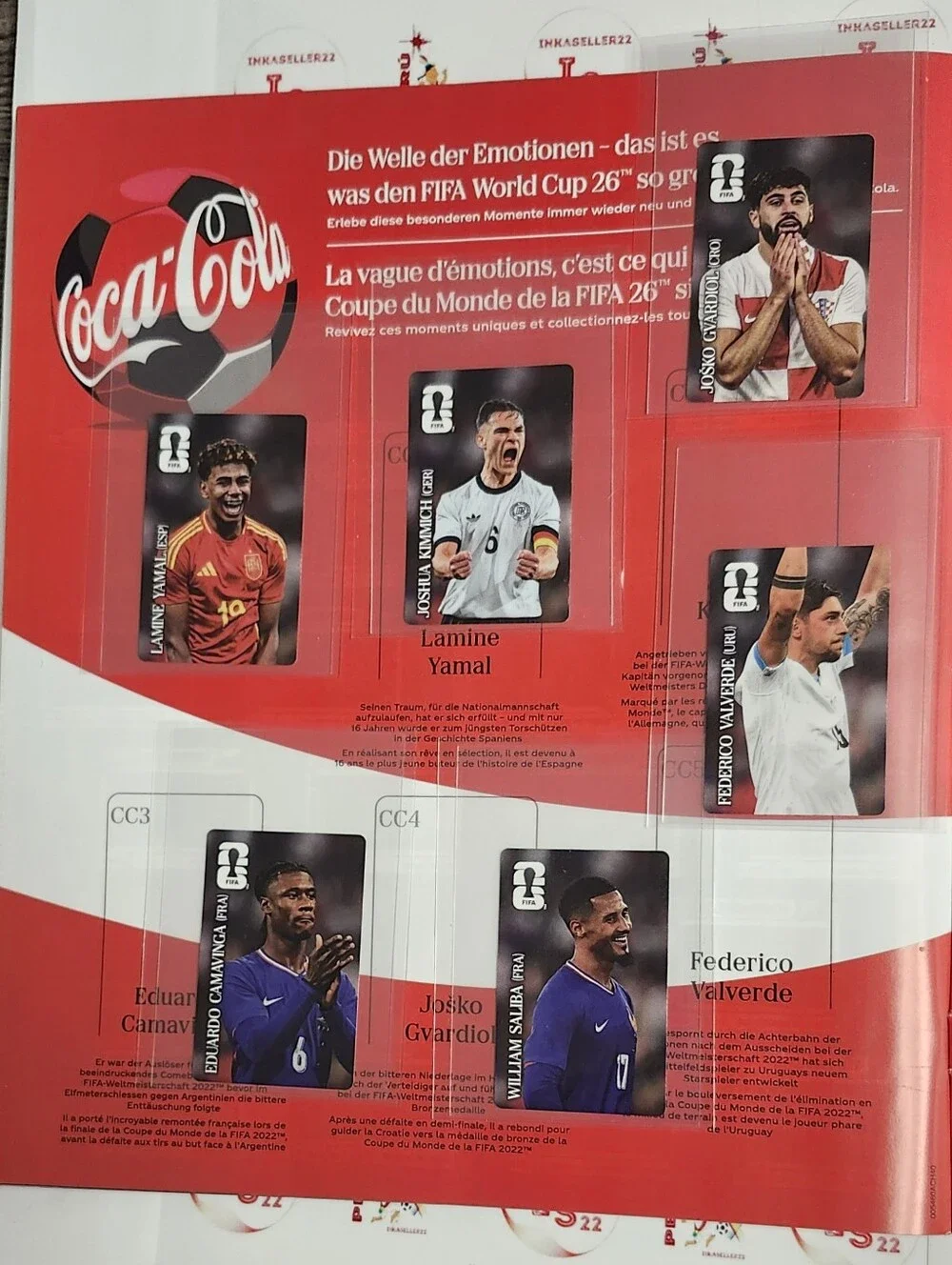 Coca-cola Panini fifa World Cup 2026 Version Swiss